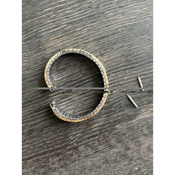 Vintage Speidel USA Expansion Watch Band 10K Gold Filled Top Stainless Steel - Picture 4 of 8